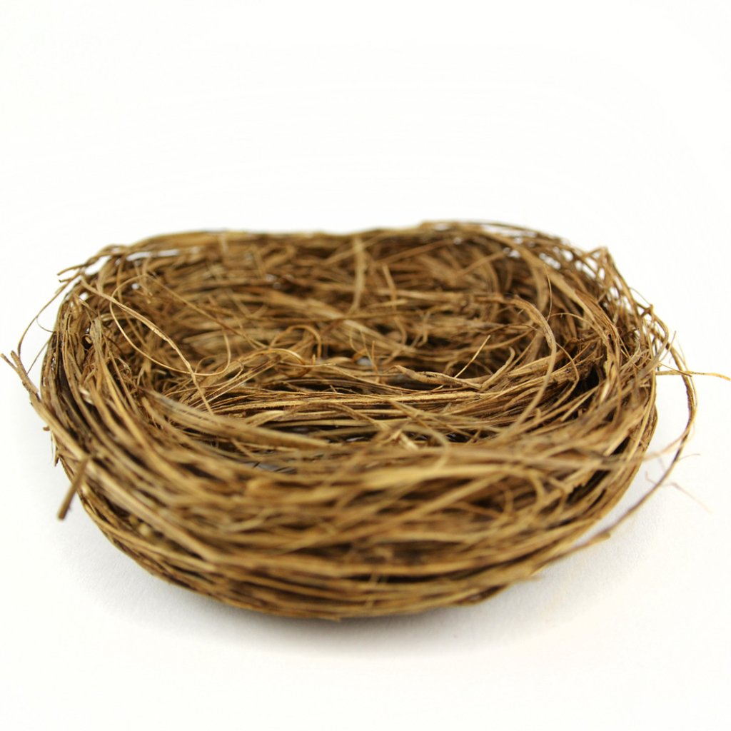 Artificial Wild Grass Nest 4in Natural 