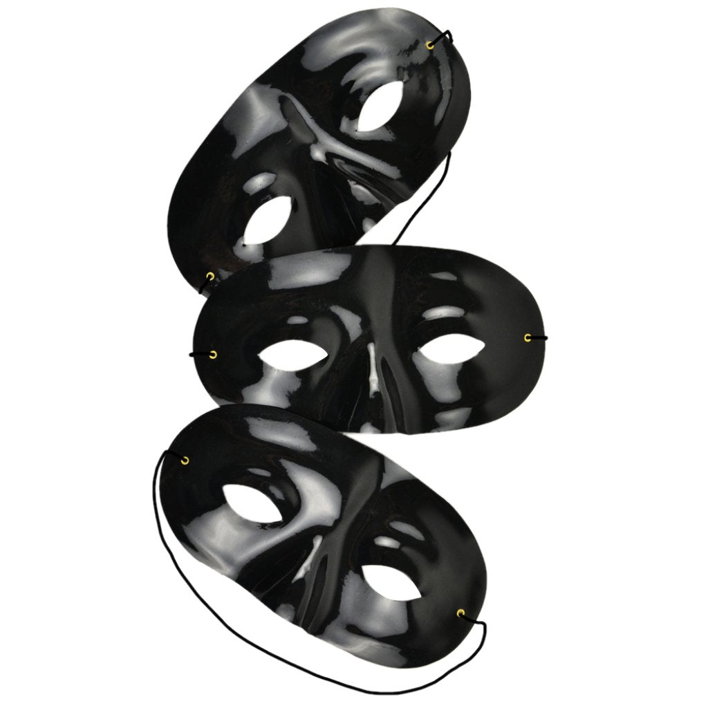 Mask-It Mask 7.5X3.75in W/Black Elastic Cord Black 