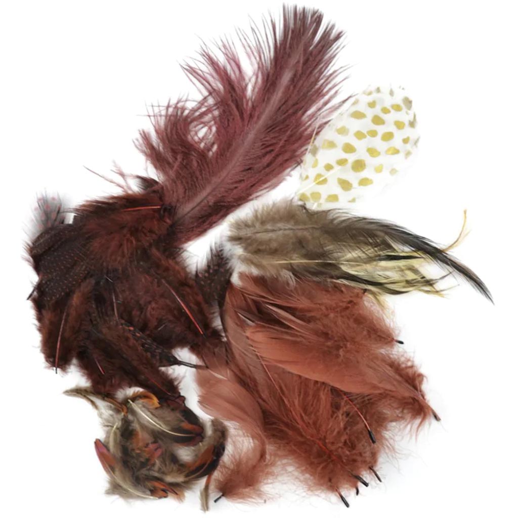 Mix Package Feather Asst Choco Natural/Sienna 7G Natural 