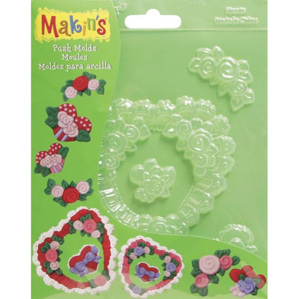 Makin's Clay Push Molds Hearts