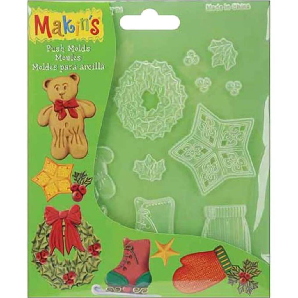 Makin's Clay Push Molds Christmas Decor