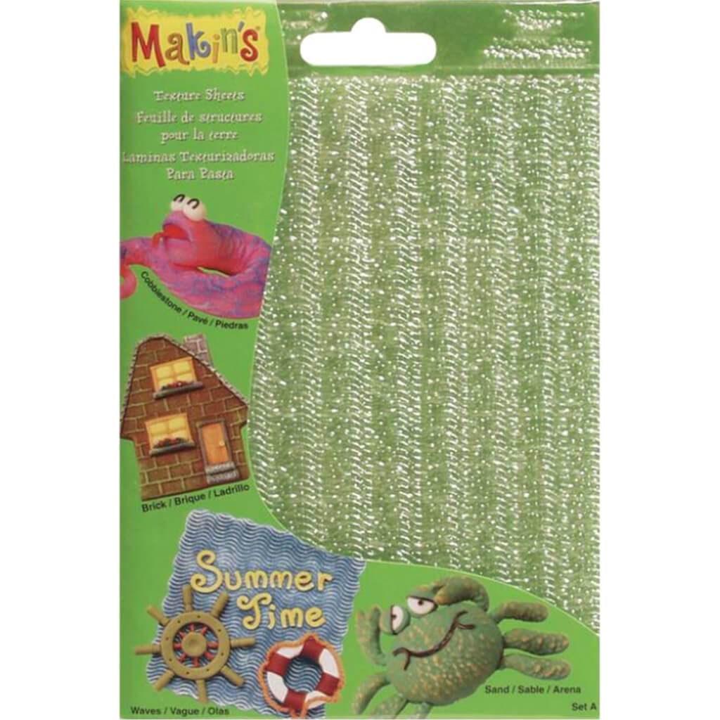 Makin's Clay Texture Sheets 7in x 5.5in 4/Pkg Set A