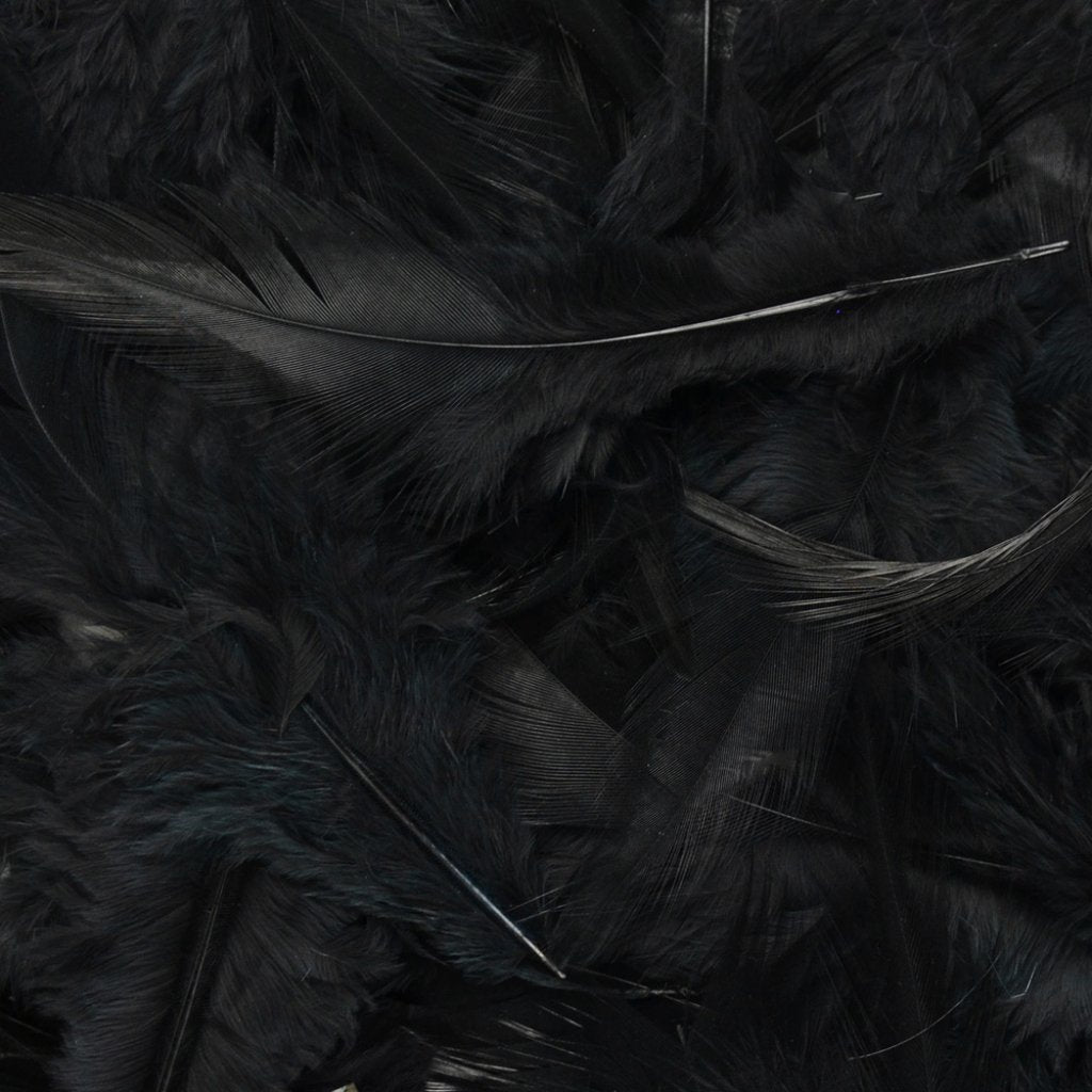 Turkey Flat Feathers 14Gm 4-6in Black 