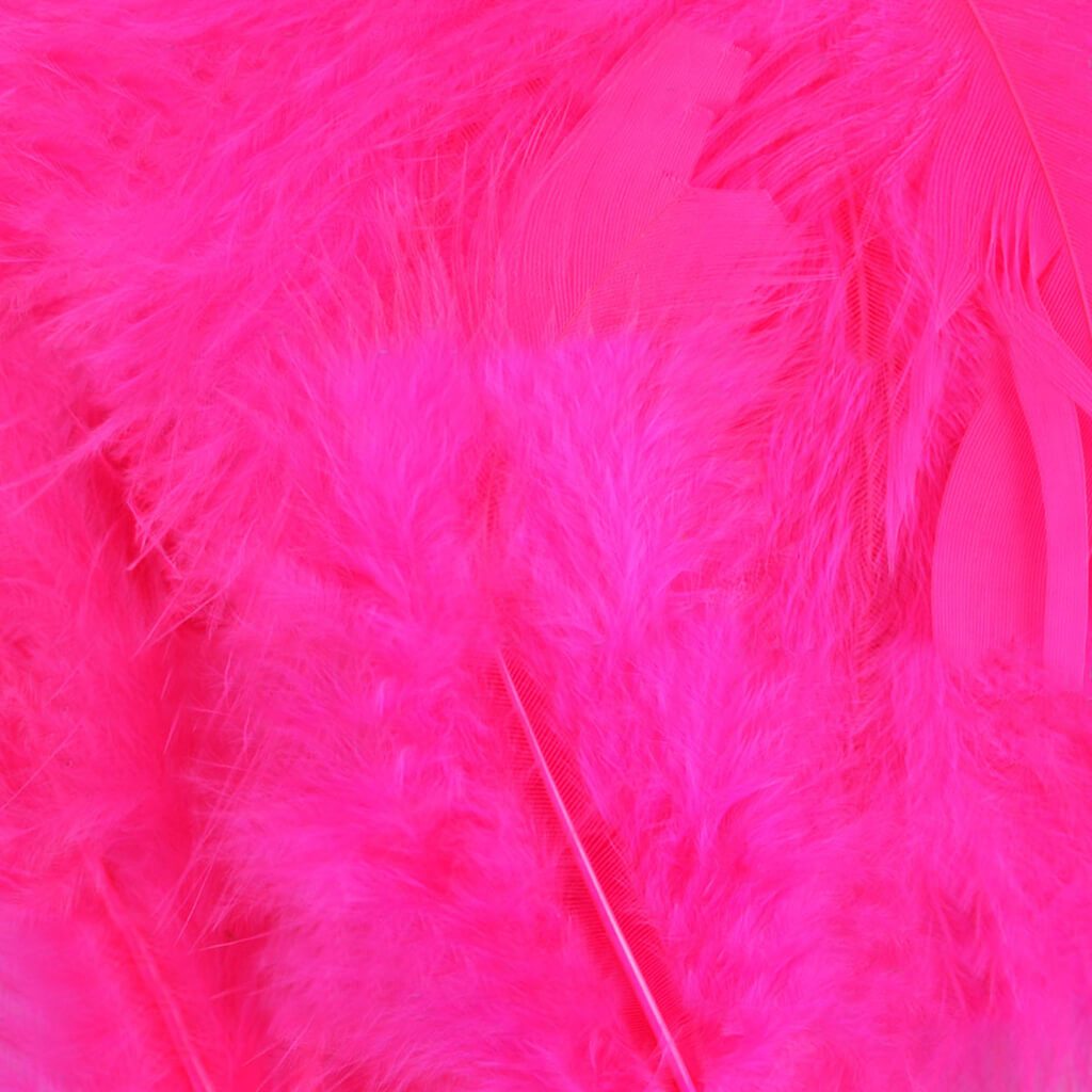 Turkey Feathers Fluffy 7g Hot Pink