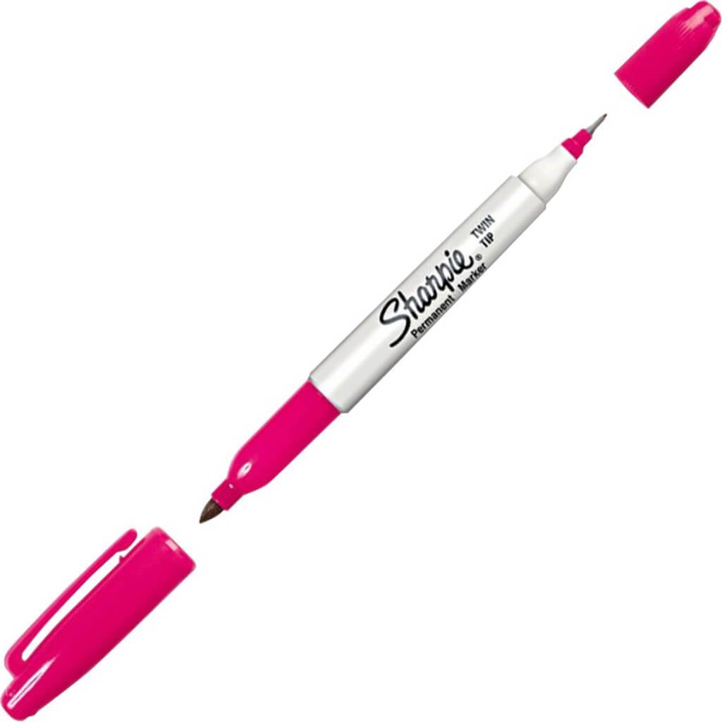 Sharpie Twin Tip Permanent Marker Fine and Ultra Fine Point Magenta