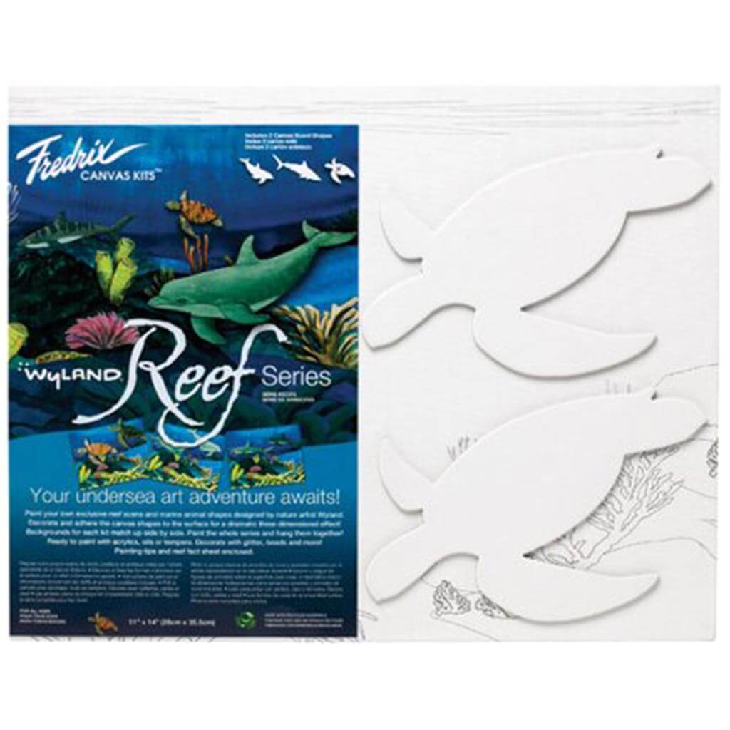 Reef Series Sea Turtle Canvas Kit Set of 12