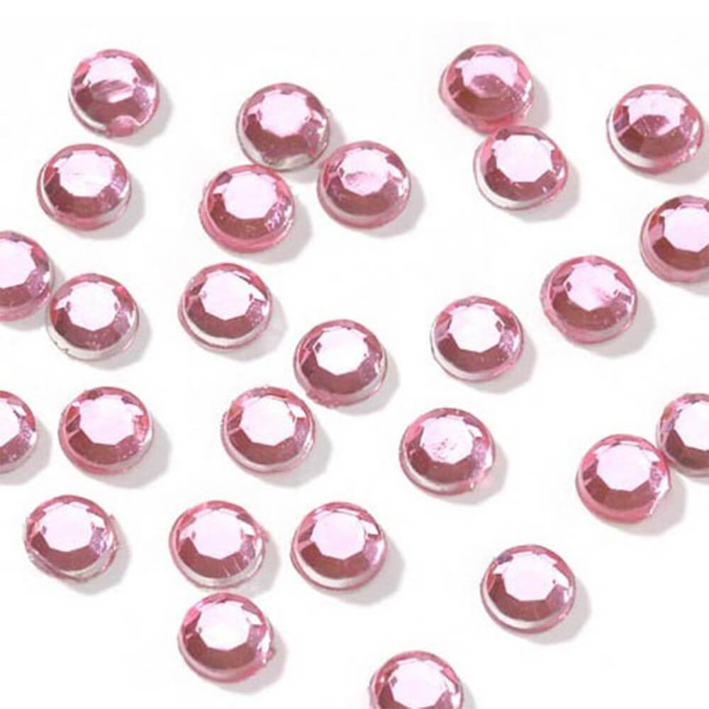 Rhinestones Pink Round 10mm 