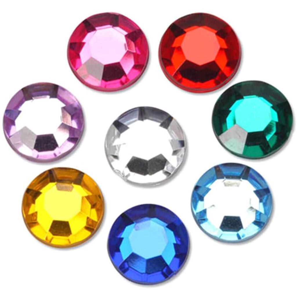 Rhinestones Assorted Colors Round 10mm 