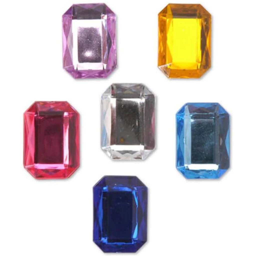 RHINESTONE OCTAGON MULTICOLOR 