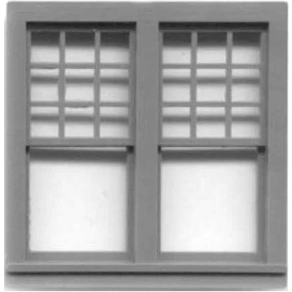 Scale Architectural Components Queen Anne double window 1/4 set of 4 