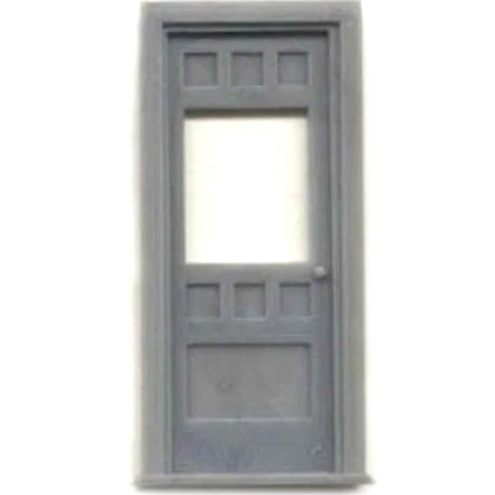Scale Architectural Components 30 door with window and frame 1/4 set of 2 