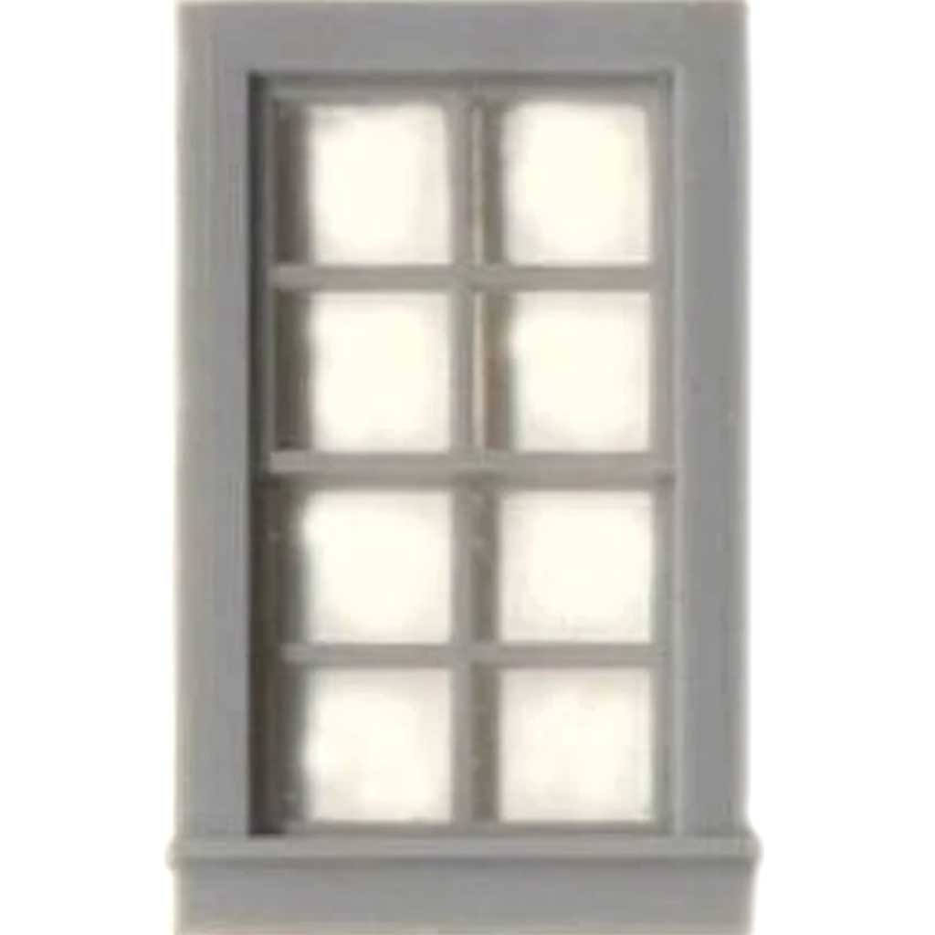 Scale Architectural Component 8 pane double hung window 1/4 set of 4 