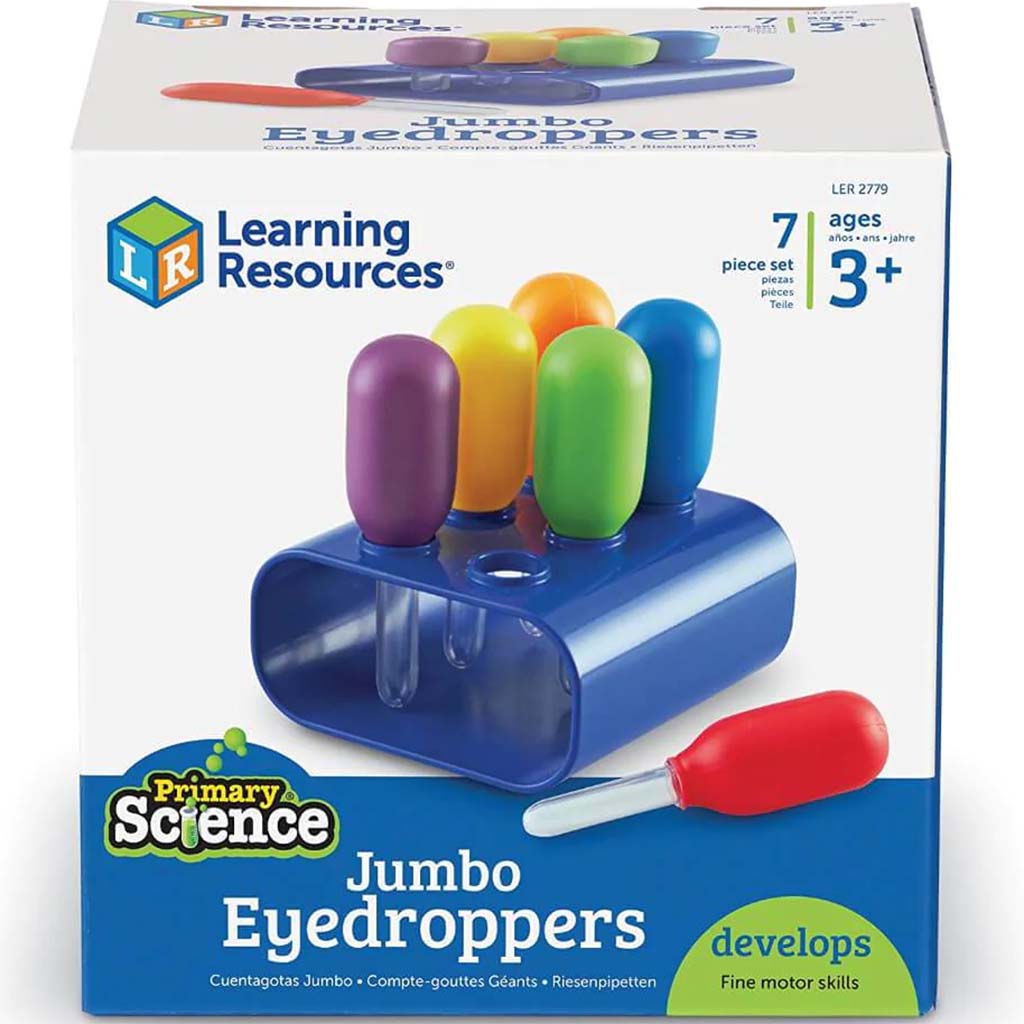 Jumbo Eyedroppers Set of 6 with Stand 