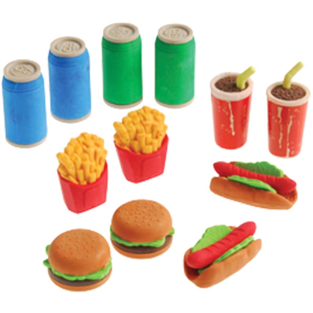 Junk Food 3D Erasers 