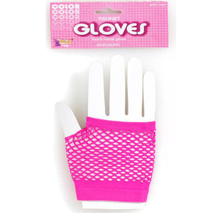Color Fingerless Fishnet Gloves