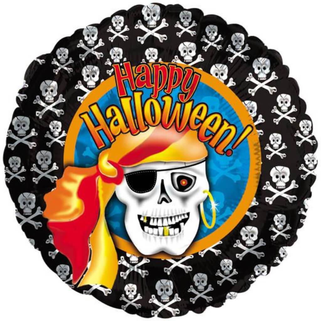 Halloween Pirate Skeleton Foil Balloon 18in