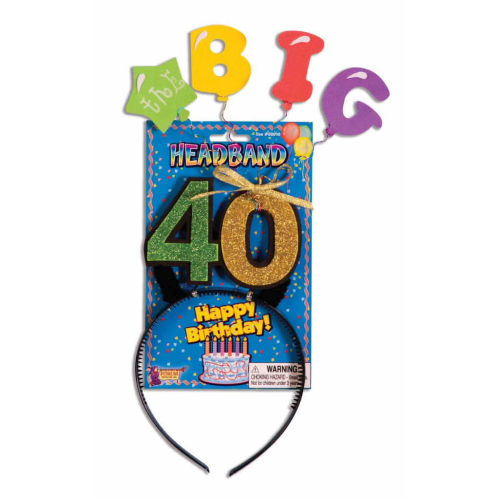 HAPPY BIRTHDAY HEADBAND 40TH 