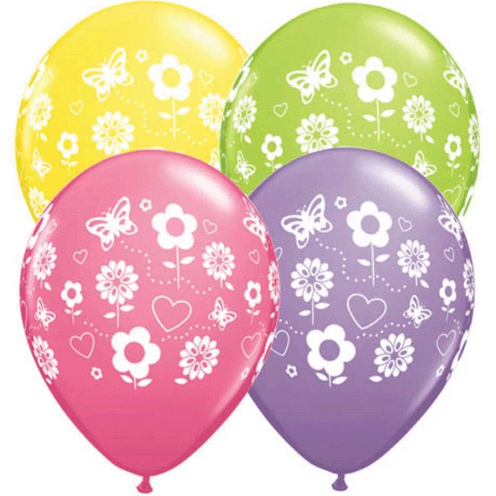 Fun Flowers Wrap Latex Balloon 11in 