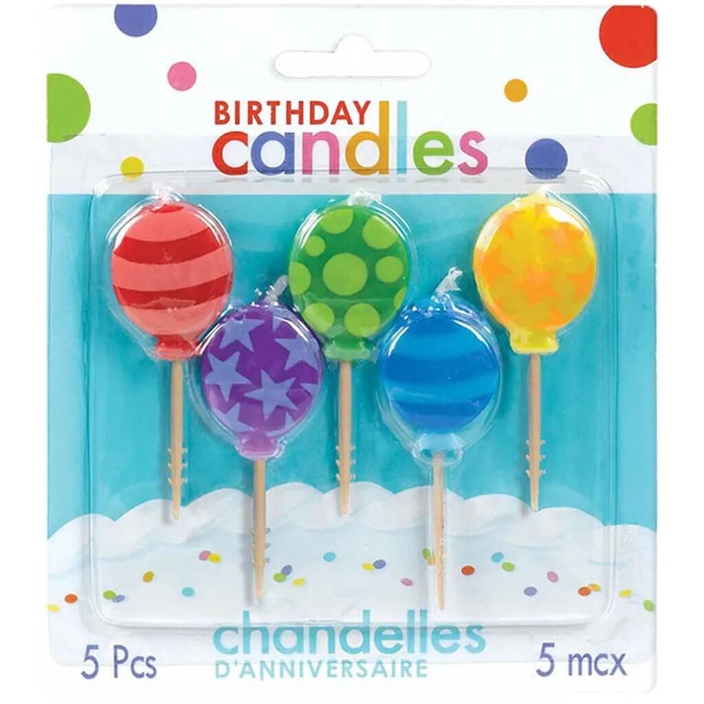 Birthday Cake Balloons Candles