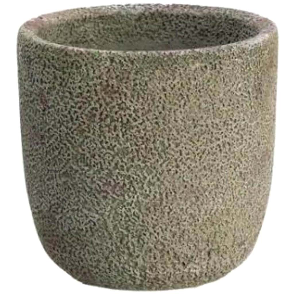 5D5"H Stone Look Cement Pot St 