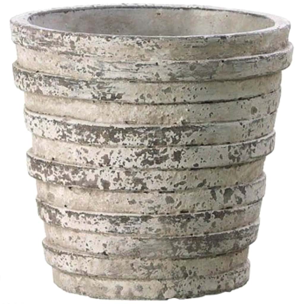 6.3"Dx6.1"H Cement Pot St 
