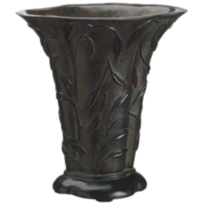8H5W7.5"L Oval Orchid Vase Bz 