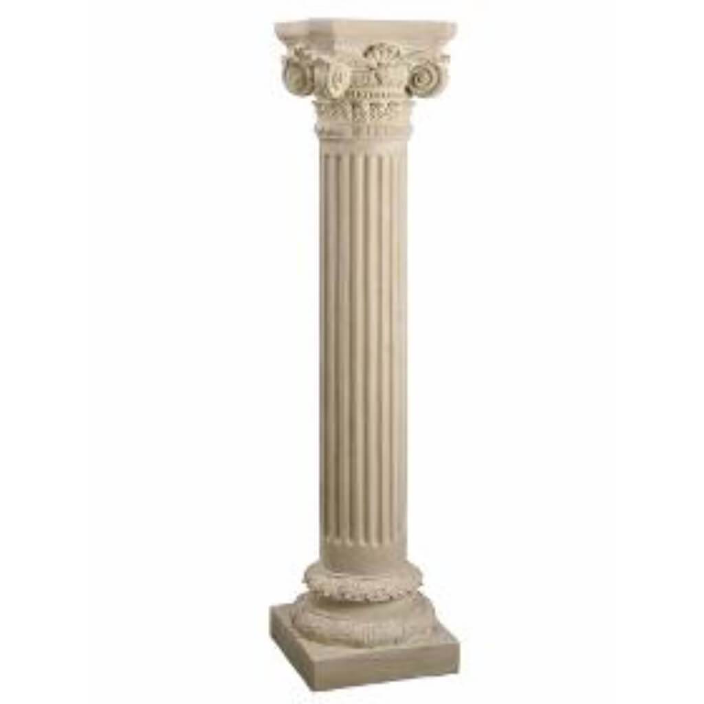 60H14W14"L F/G Pedestal Wh 