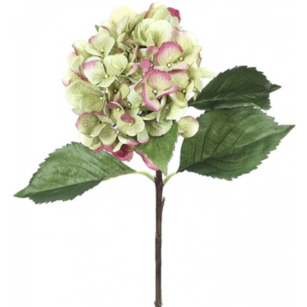 27"Hydrangea Spray Gr/Bu 