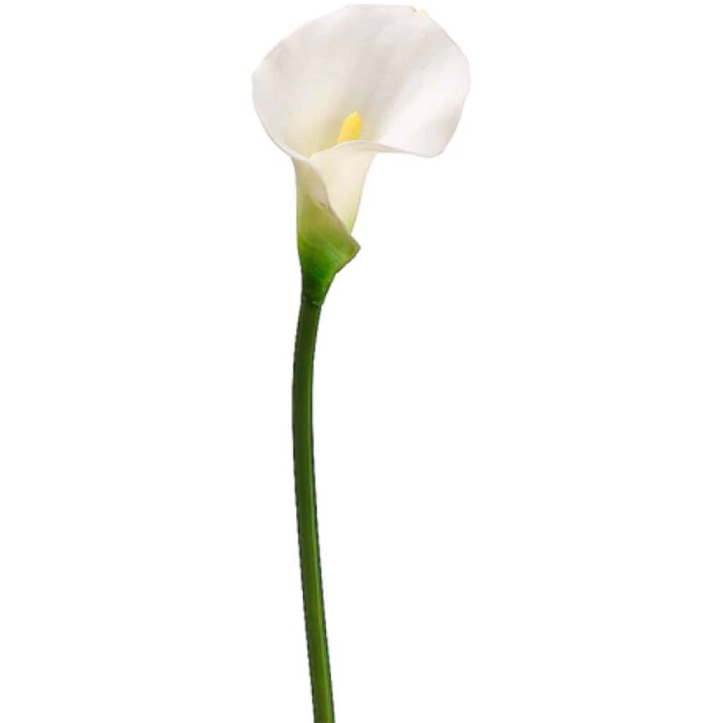 21"Pvc Calla Lily Stem Wh 
