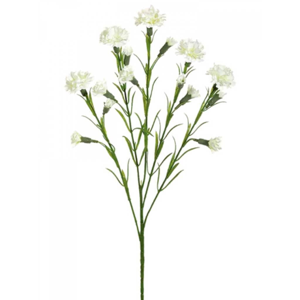 25.5&quot;Carnation Spray X15 Cr/Wh 