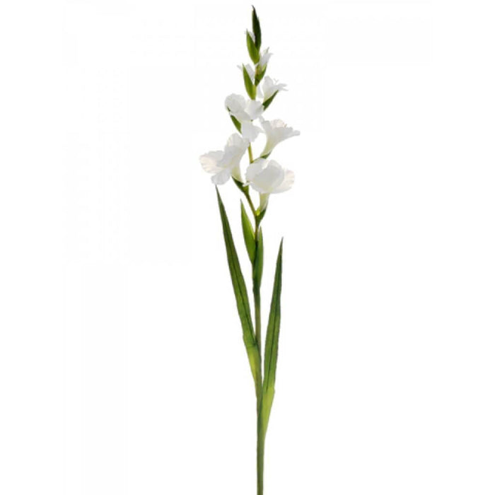 41"Gladiolus Spray 4F4B Wh 