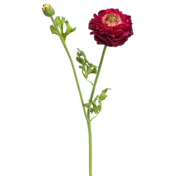 21"Ranunculus Spray Bu/Gr 