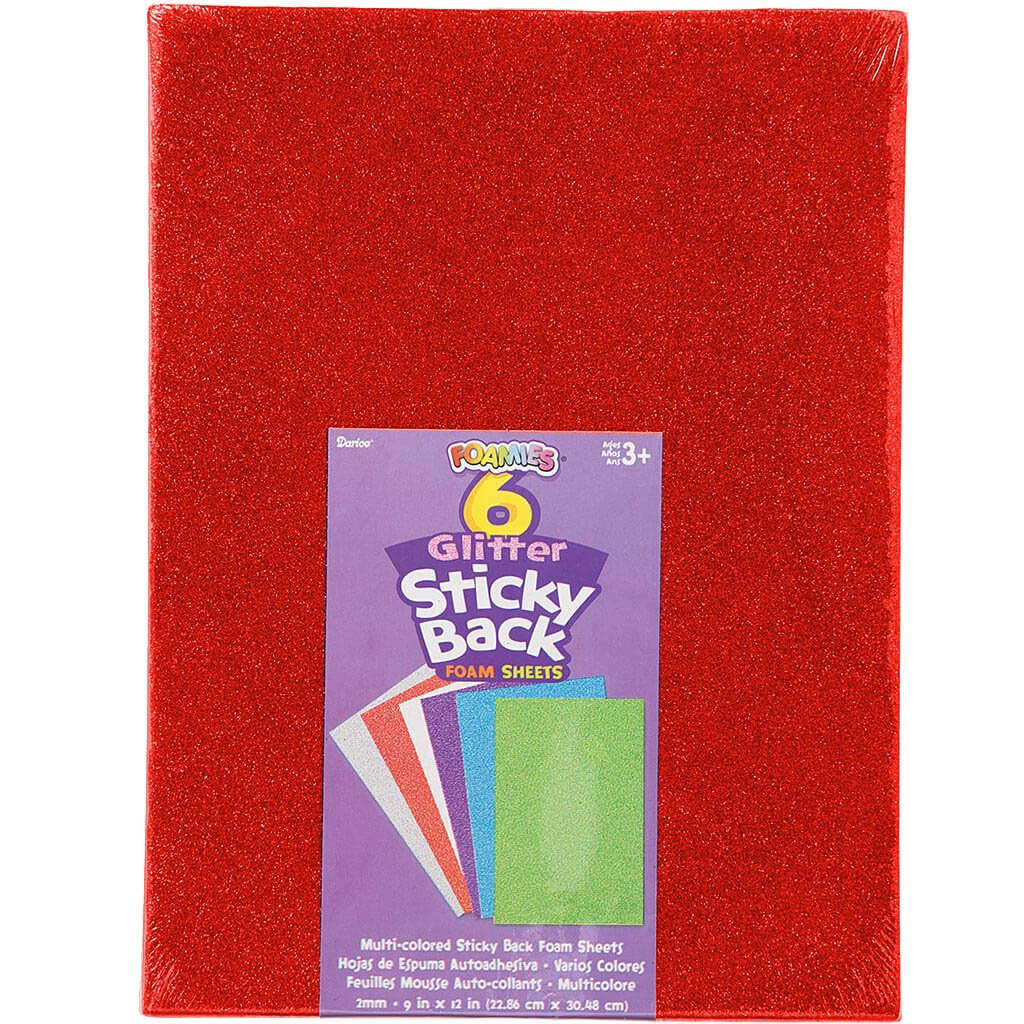 Foamies Glitter Foam Sheet Sticky Back