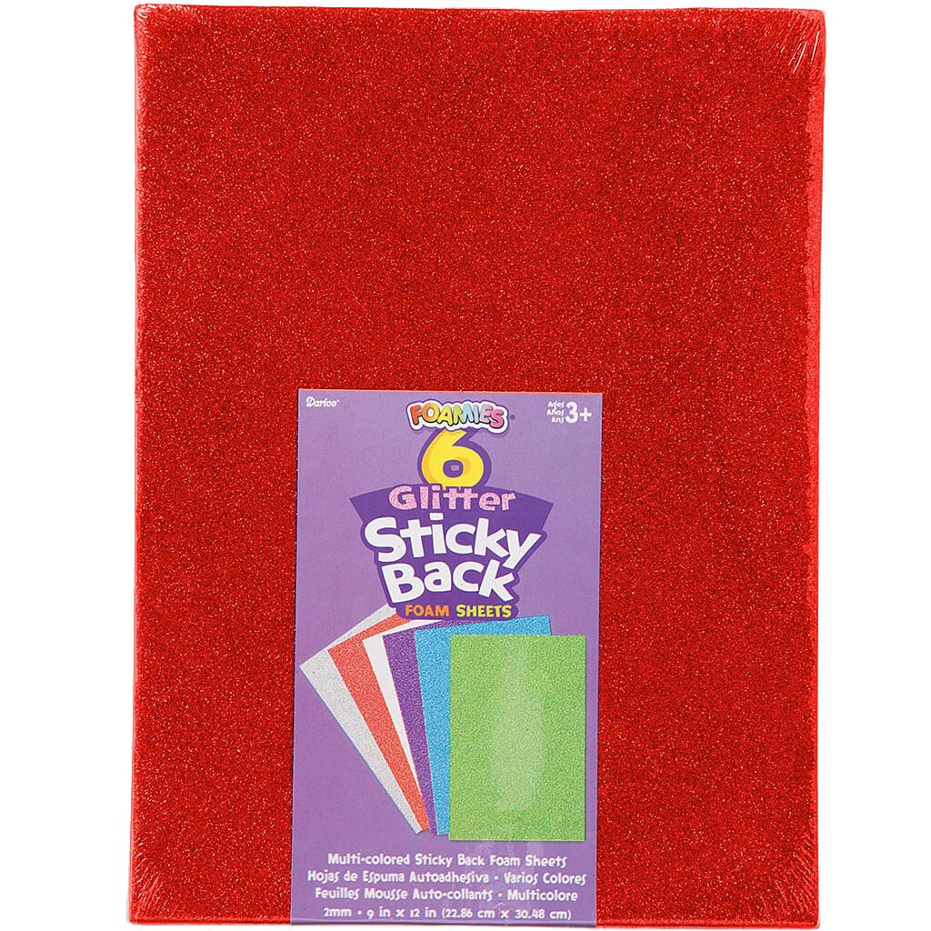 Foamies Glitter Foam Sheet Sticky Back