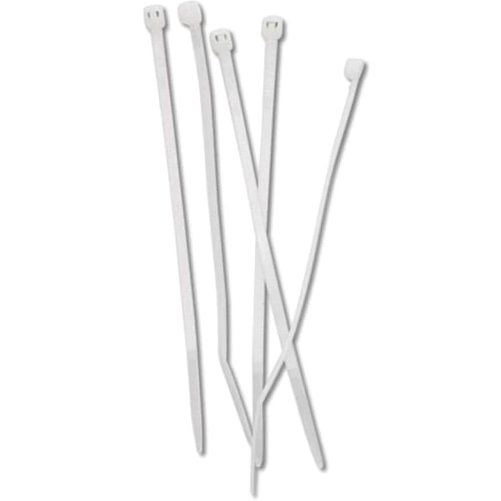 Zip Tie Locking Ties Plastic White 4 inches 100 pieces 