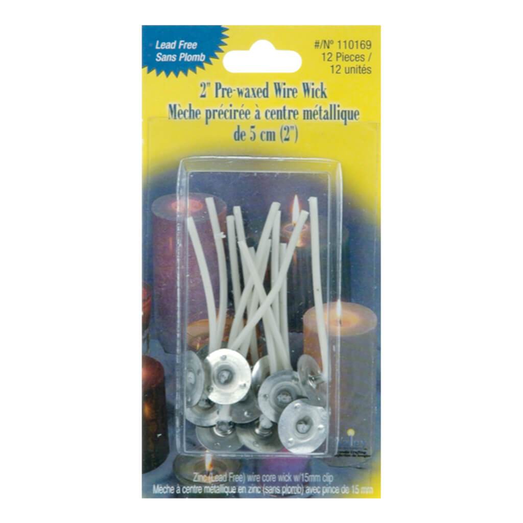 Pre-Waxed Wire Wick 12Pc 2In 