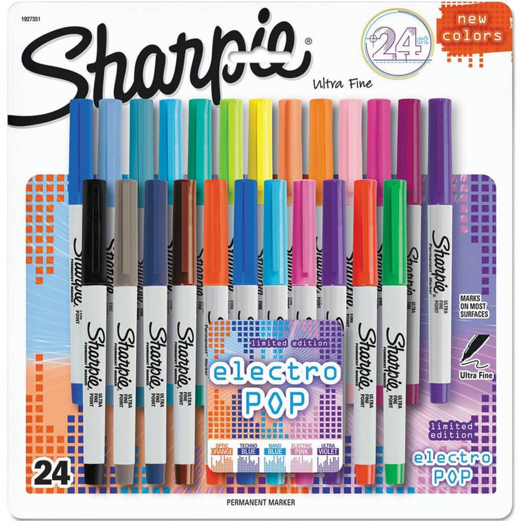 Sharpie Ultra Fine Electro Pop Marker Assorted Colors 24ct