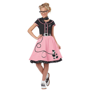 50's Sweetheart Black & Pink Costume