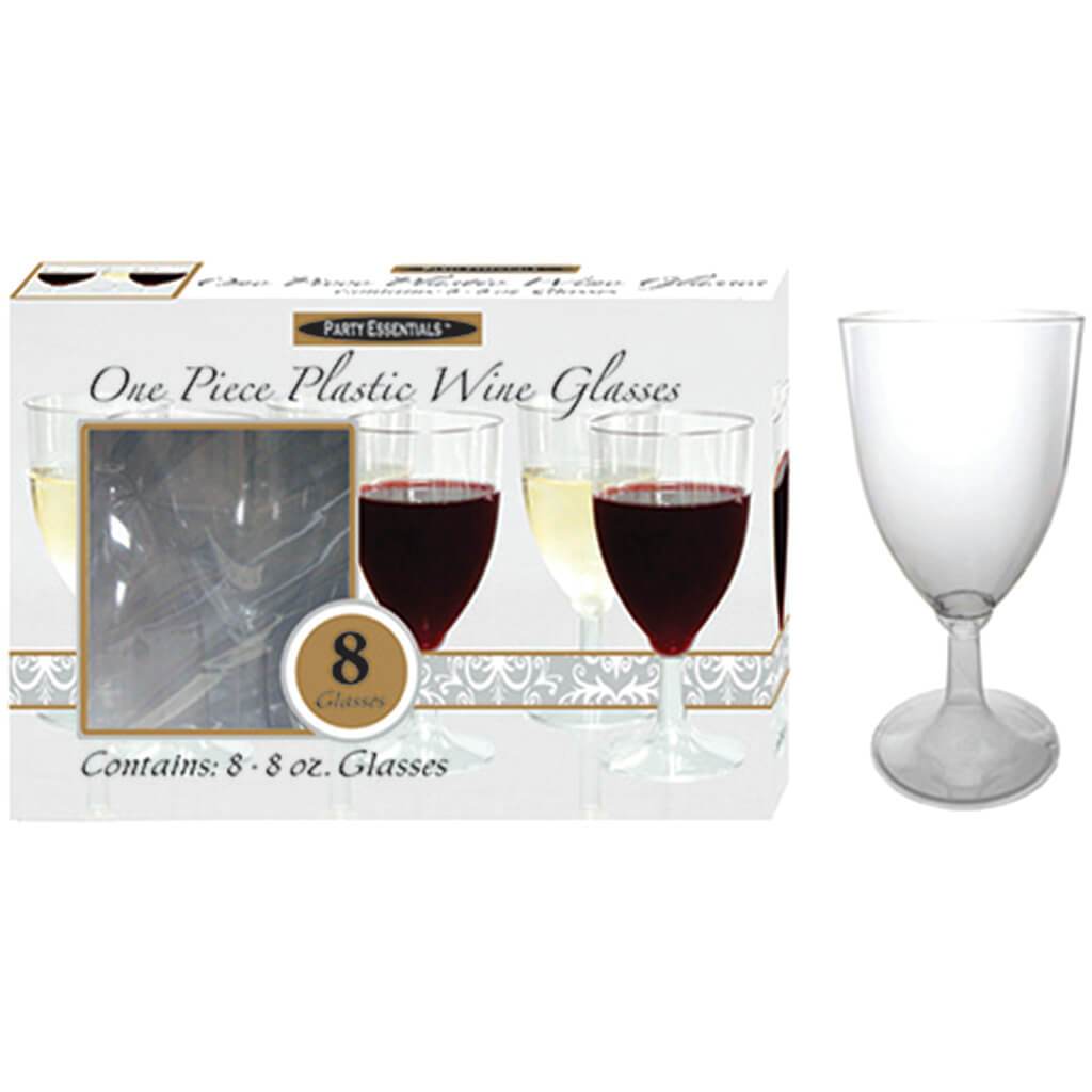 Clear Wine Glasses 8oz, Set of 8