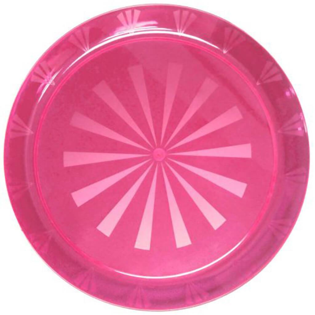 Round Tray Neon Pink, 12in