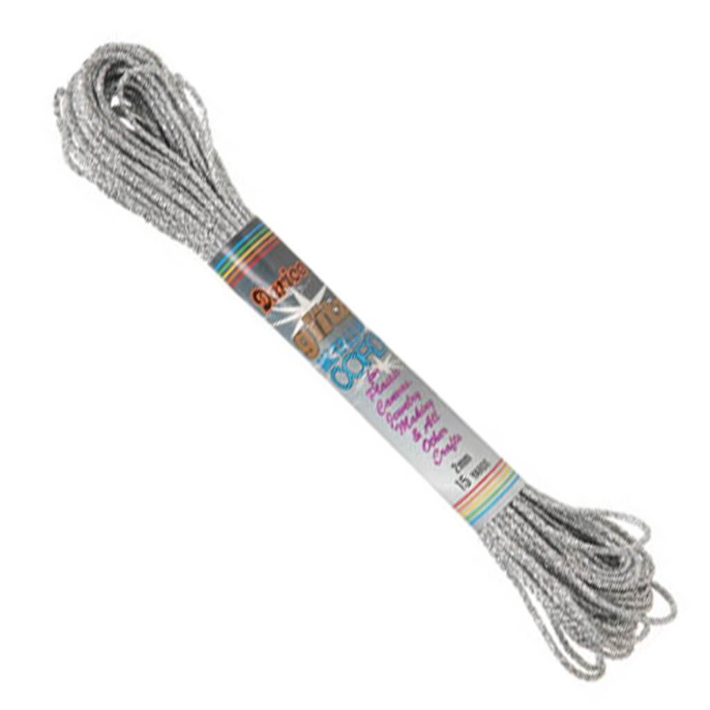 Silver Metallic Craft Cord 2mm 15yd 