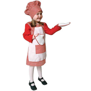 Red Gingham Girl Chef Costume
