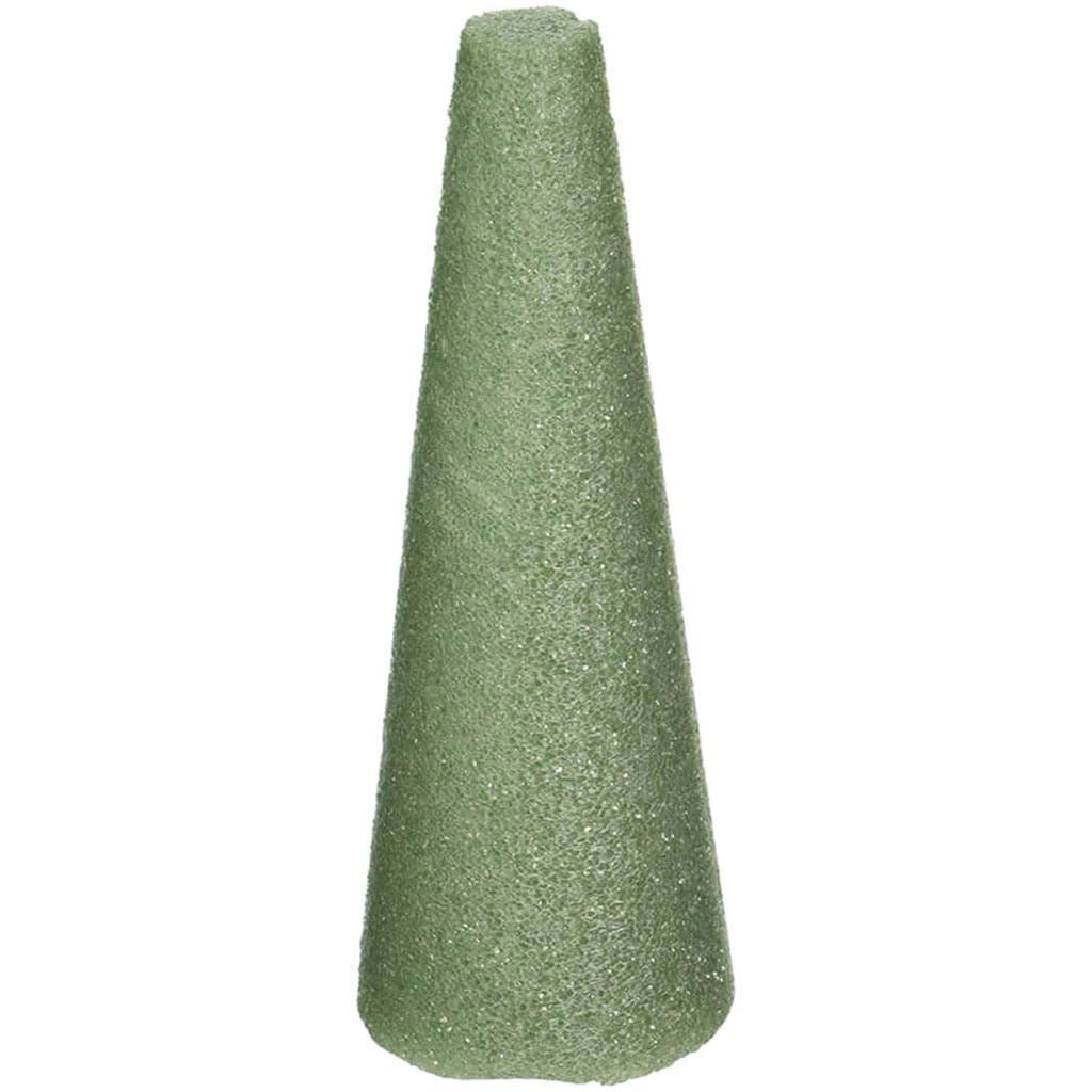 Styrofoam Cone 8x3in Green