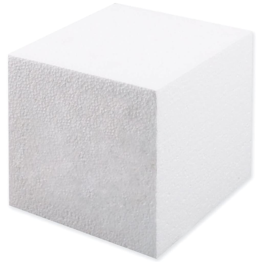 Styrofoam Block 5x5x5in White