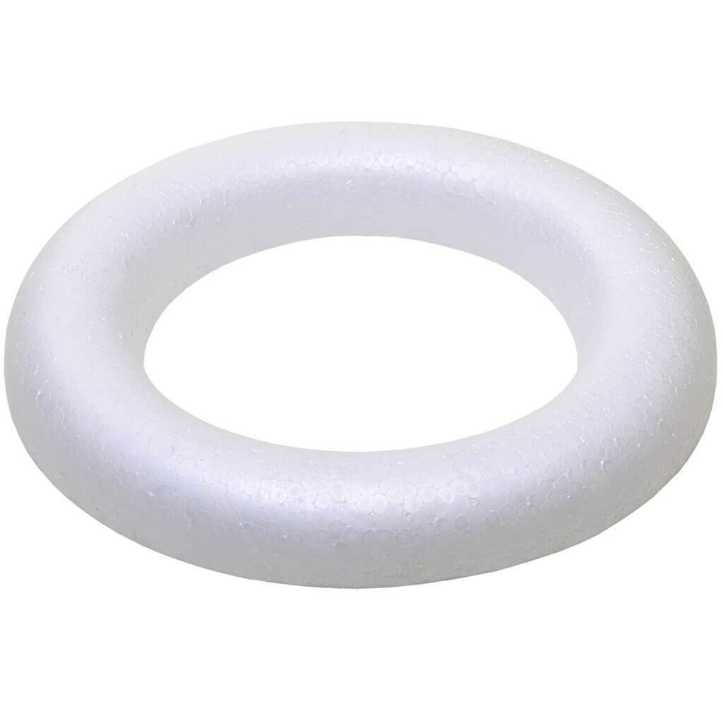 Styrofoam Wreath Ring 10in White