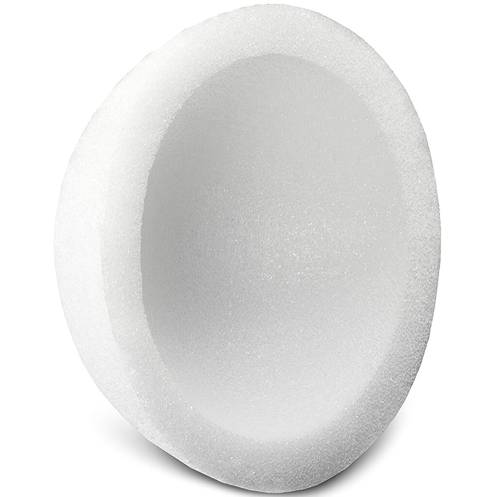 Styrofoam 1/2 Hollow Round Ball 10in White