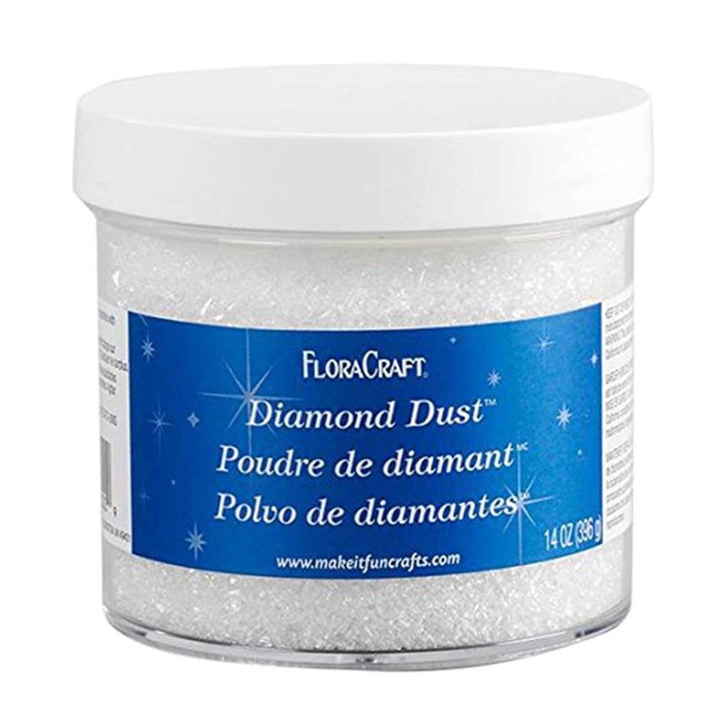 Glitters Diamond Dust Plastic Jar White