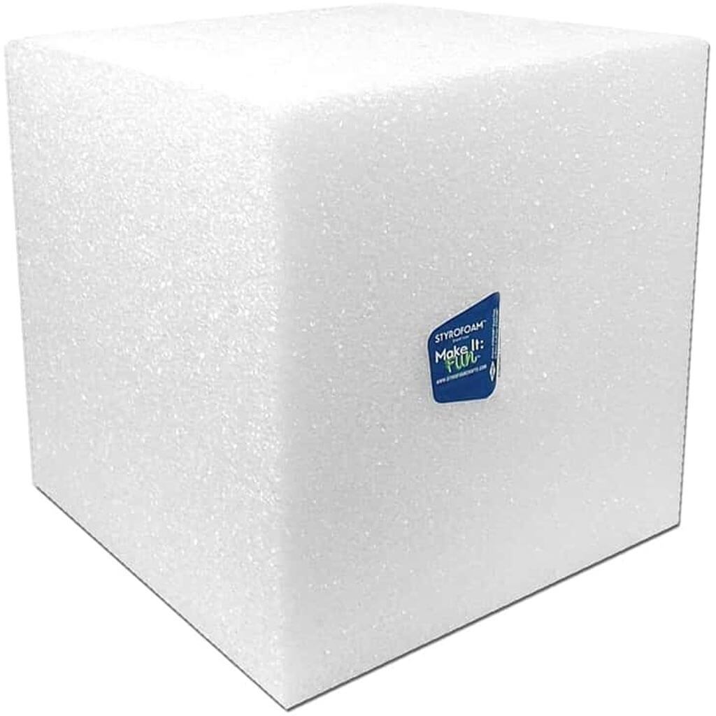 Styrofoam Cube 8x8x8in White