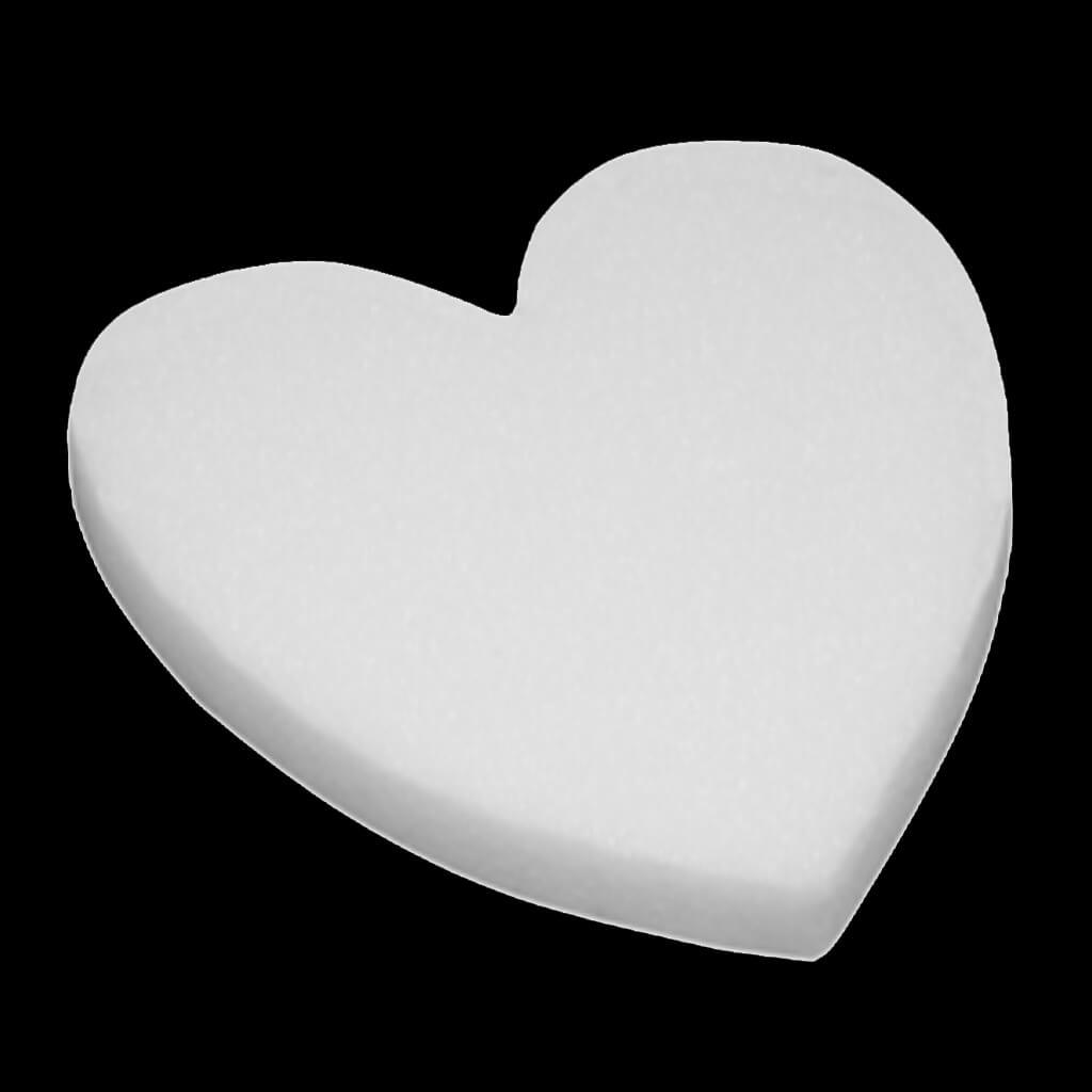 Styrofoam Open Heart 12x1-1/2in White