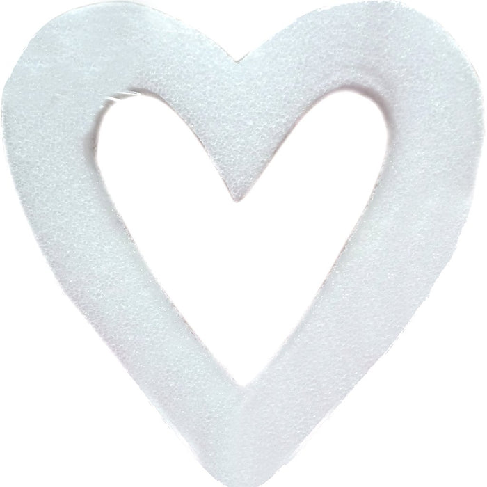 Styrofoam Open Heart 10x1in White